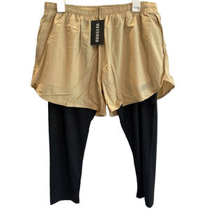 Raw Gear Men's Compression Legging Shorts 2XL Tan by Bradley Martyn 🔥NEW🔥RG206